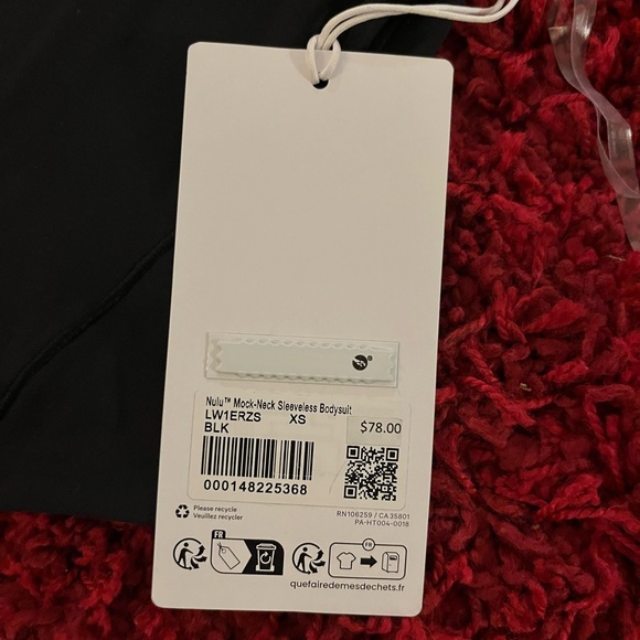 Lululemon Mock Neck Sleeveless Bodysuit Black Extra Small - Picture 4 of 4